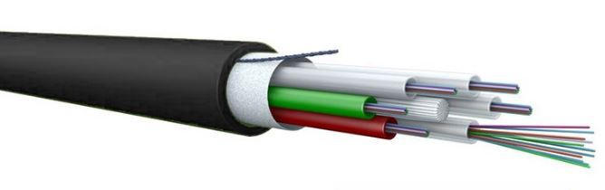LWL Mini-Aussenkabel 2x12 9/125 700N HDPE sw/or Fca
