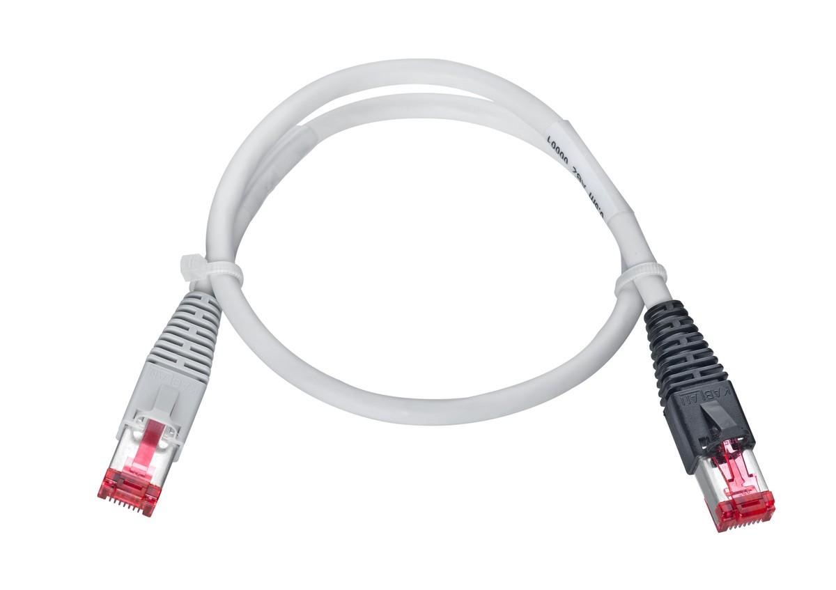 AK VBS Typ 17+ RJ45 HR hf gu/sz Kat.6 1.0m gr