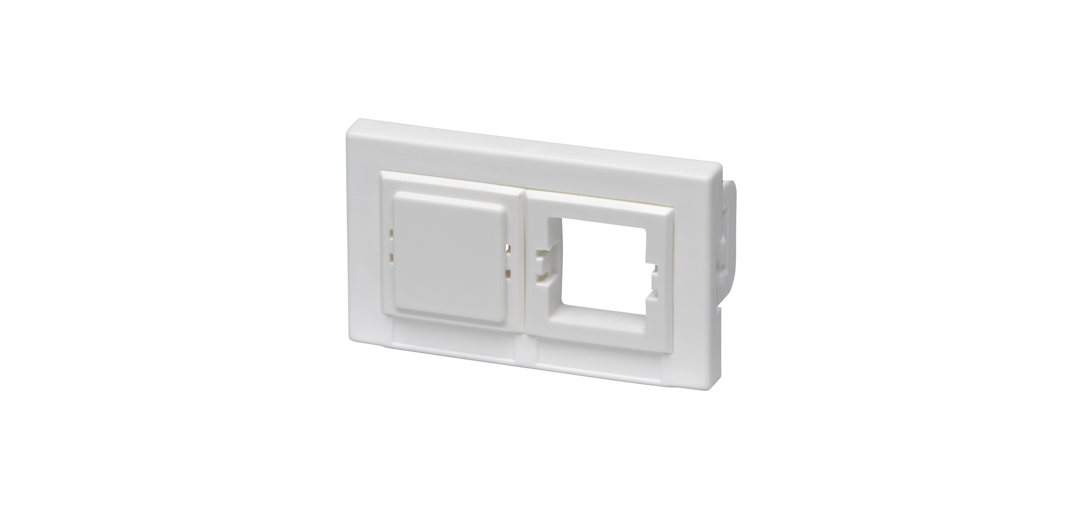 FLF-Dose für 2xRJ45 Einsatz weiss