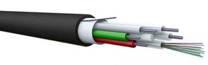 LWL Mini-Aussenkabel 2x12 9/125 700N HDPE sw/or Fca