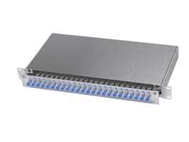 LWL 19" KEV 1HE ausz. 24xST OM3 komp.