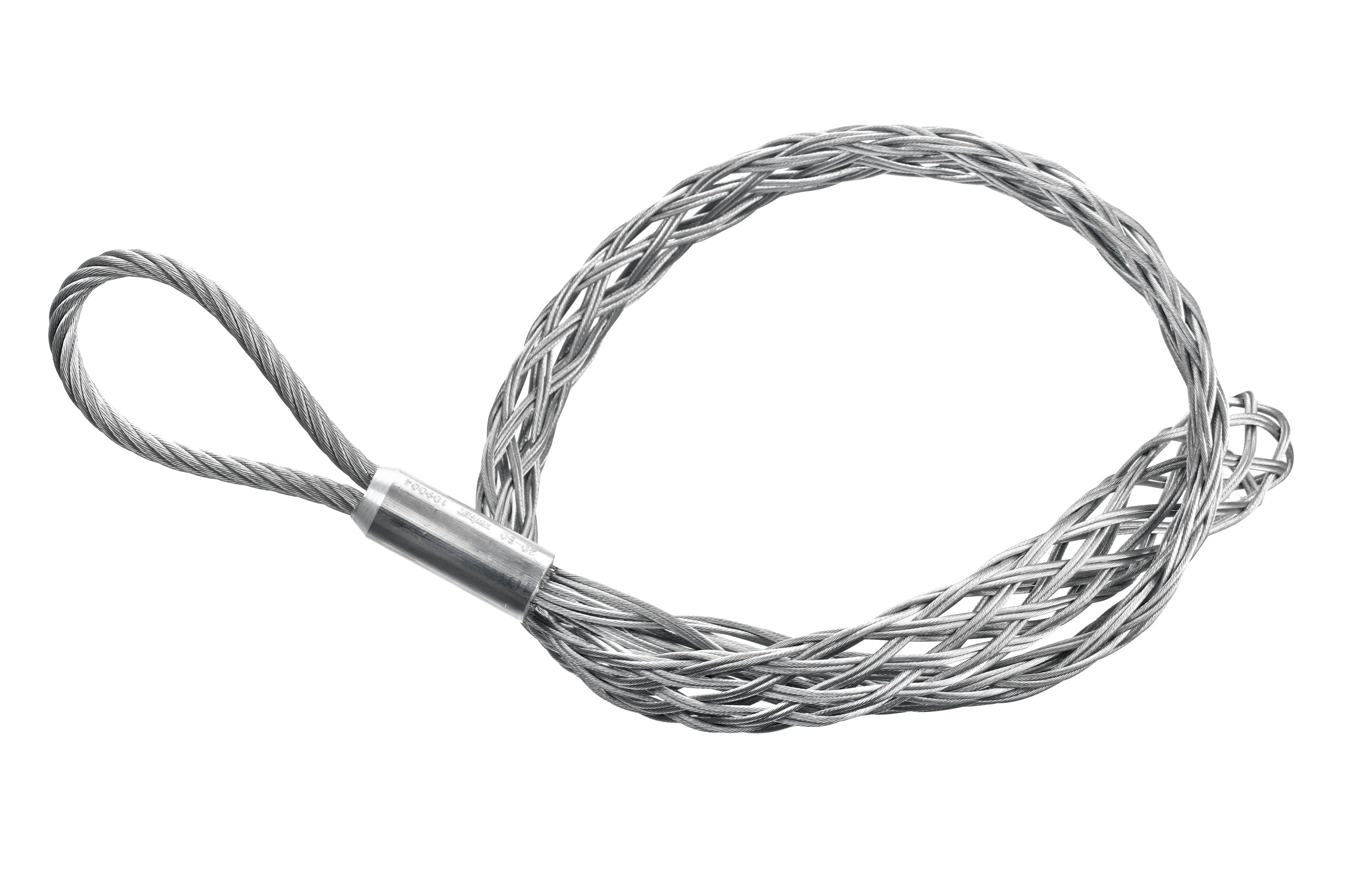 Tire-câble tressé Ø 20 - 30 mm étamé, 1 boucle, longuer 600 mm, force de traction 11.3  kN