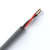 Lautsprecherkabel 2x1.5 rt/sw hf rund grau Cca