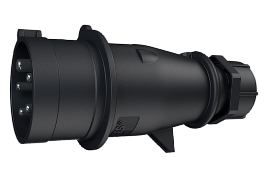 CEE Stecker 32A 5P 400V AmTOP IP44 Schwarz