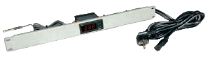 Thermostat 19“ 1HE und Digitalanzeige RAL7035