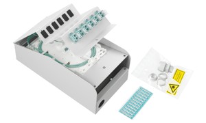 LWL AP Box abgestuft 6xLC/Dupl. OM3 komp.