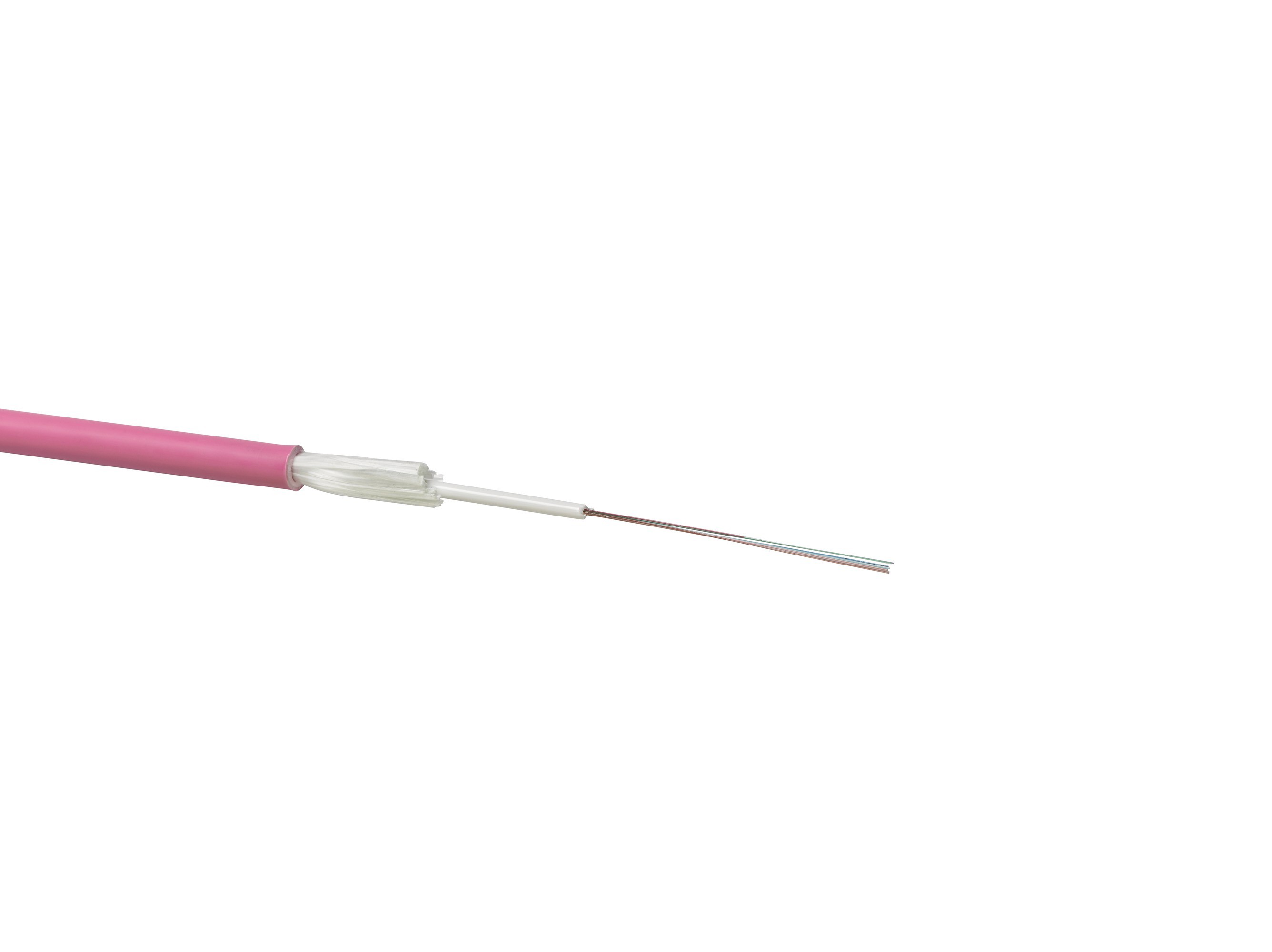 LWL Kabel  24xOM4 NS LSFH erikaviolett Dca d:7.0mm, jellyfree,  Bend-Optimized Zugkraft: 2kN Nagetierschutz: Glasarmiert