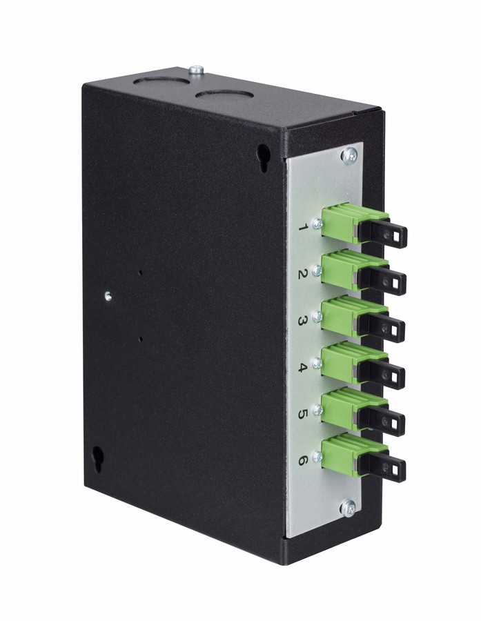 LWL DIN AP Box sz 6xE2000/APC SM kompl.