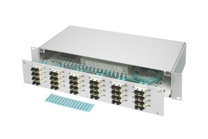 LWL 19" KEV 1HE ausz. 12xSC/Dupl. 50/125 komp.