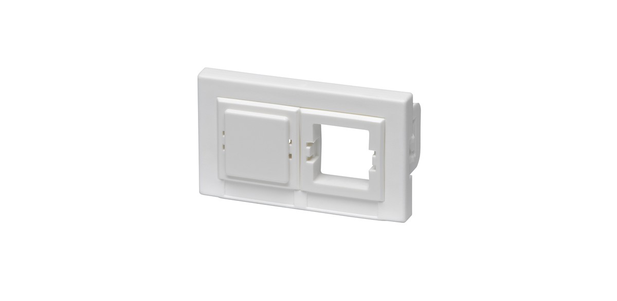 FLF-Dose für 2xRJ45 Einsatz weiss
