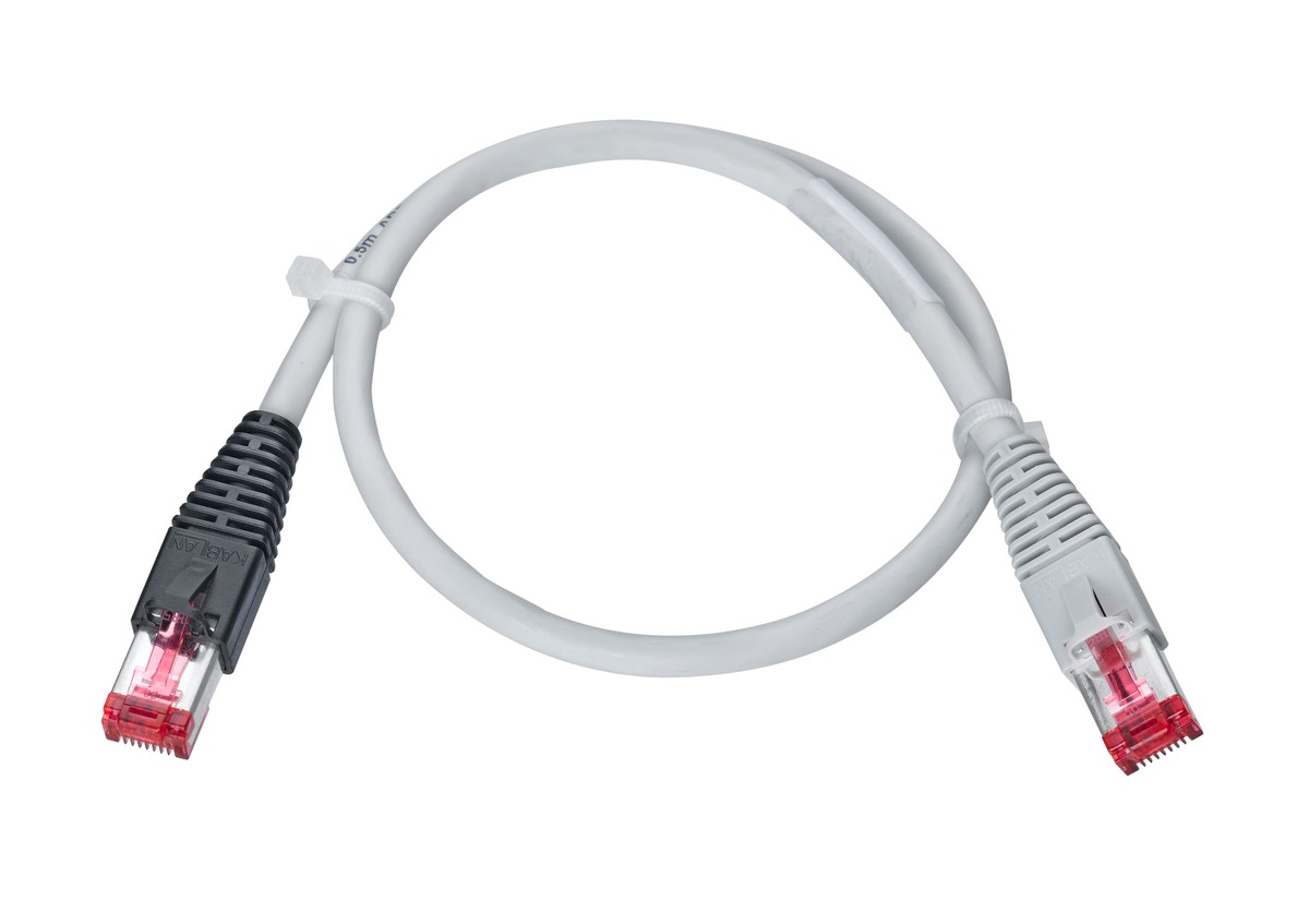 AK-fn VBS Typ 17+ Kat.6 hf gr/gr/sz 10.0m Kabel: freenet grau / Stecker Hirose TM-21 Seite 1: grau Schirm offen Seite 2: schwarz Schirm geschlossen