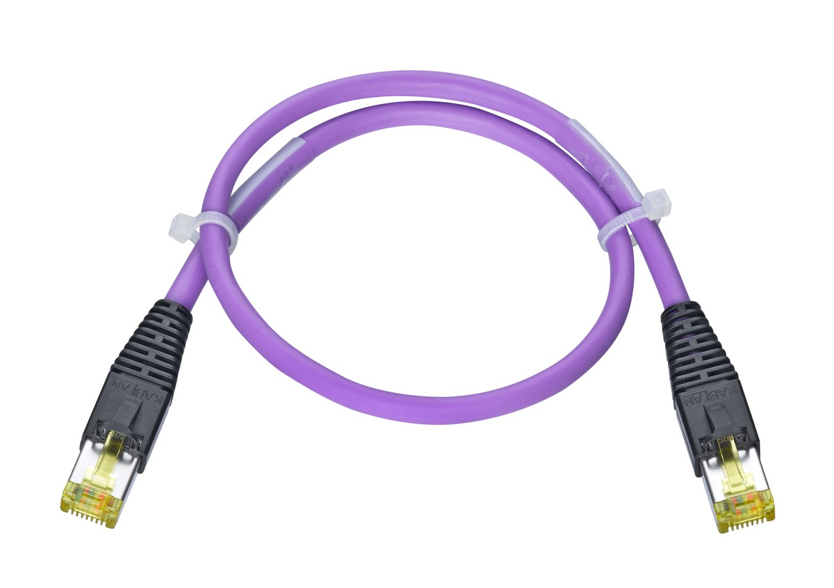 AK VBS Typ 18 RJ45 hf sz/vio/sz Kat.6A 9.0m vio Kabel: Uninet 7702 S/FTP violet Stecker: Hirose TM-31