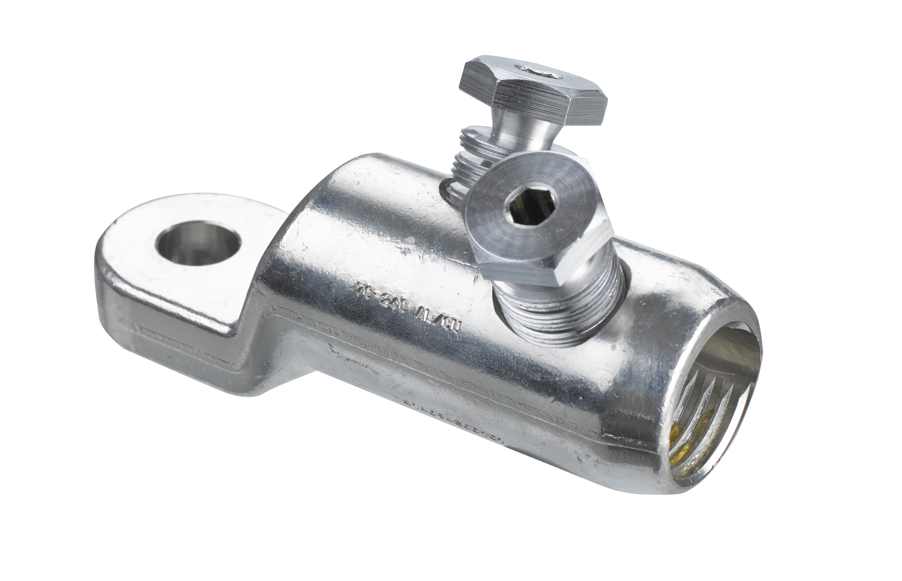 Schraubkabelschuh AL vz für AL/Cu C70-240mm2 M12, zentrisch, nicht für ALSE, mit 2 Abreisskopfschrauben
