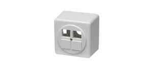 AP-Dose Basico für 4xRJ45 Einsatz weiss