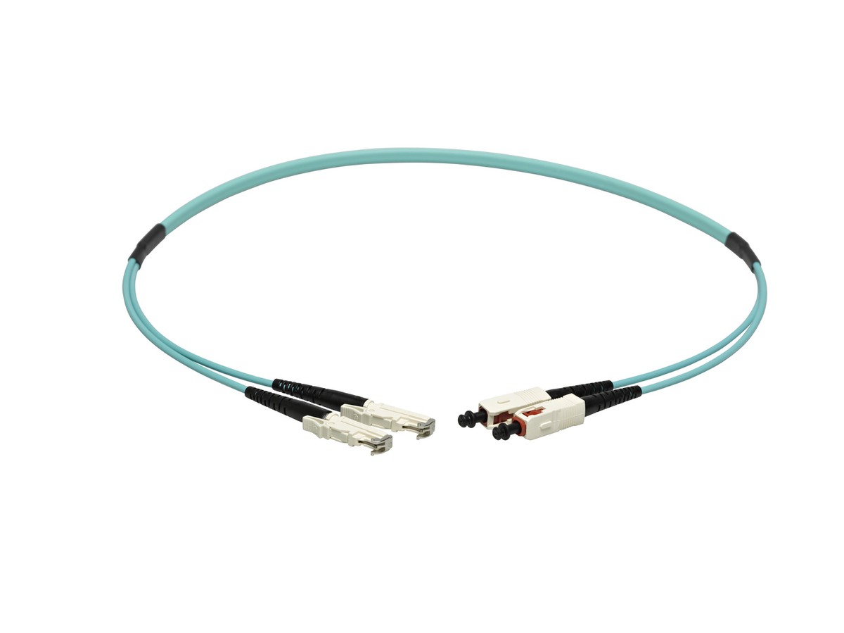 VL Dupl. Fig. 0 50/125 OM3 E2000/SC tk 0.5m