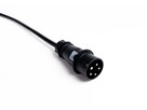 Alu Verlängerungskabel PUR Schwarz 5x6 konf. Stecker/Kupplung CEE 32A 5pol Schwarz 10m