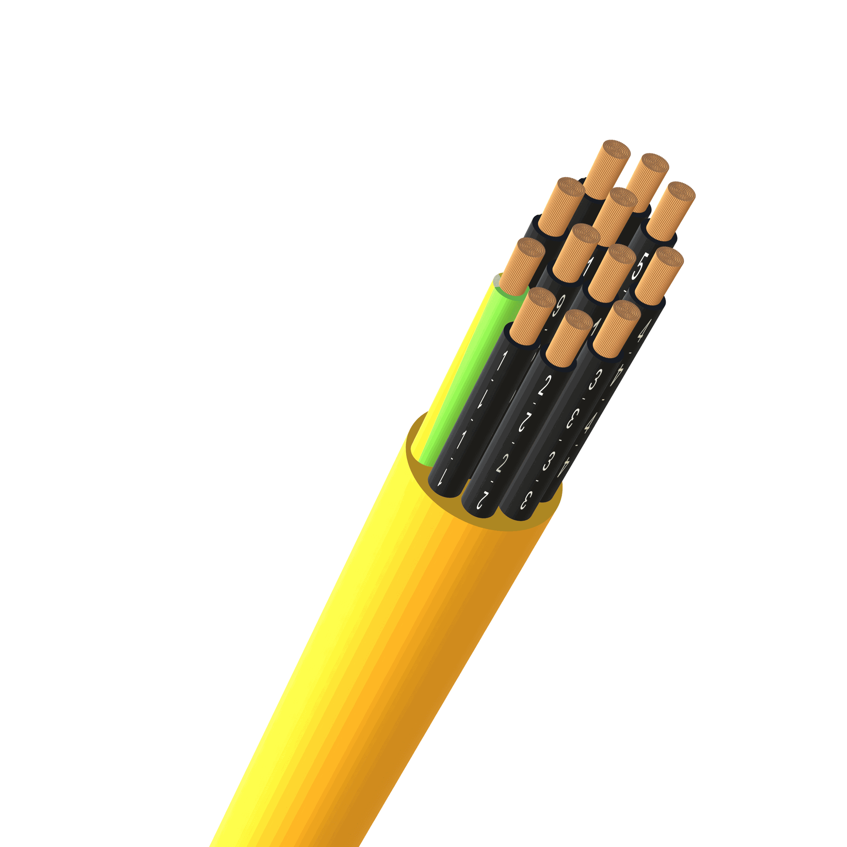 PUR Kabel 12x1.5 LPE orange H07BQ-F