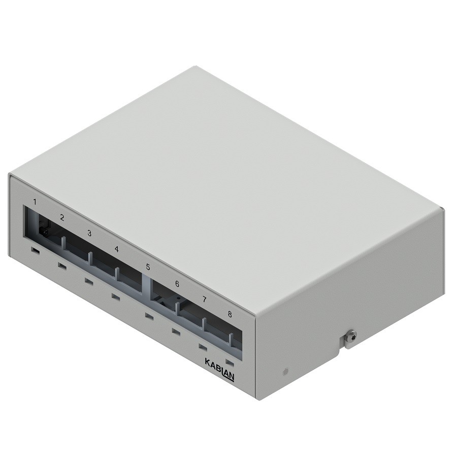 KABLAN AP Box 8 fach Keystone metall grau