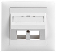 LAN BK60 Prise de sortie inclinée 2x Keystone EDIZIOdue 20 blc